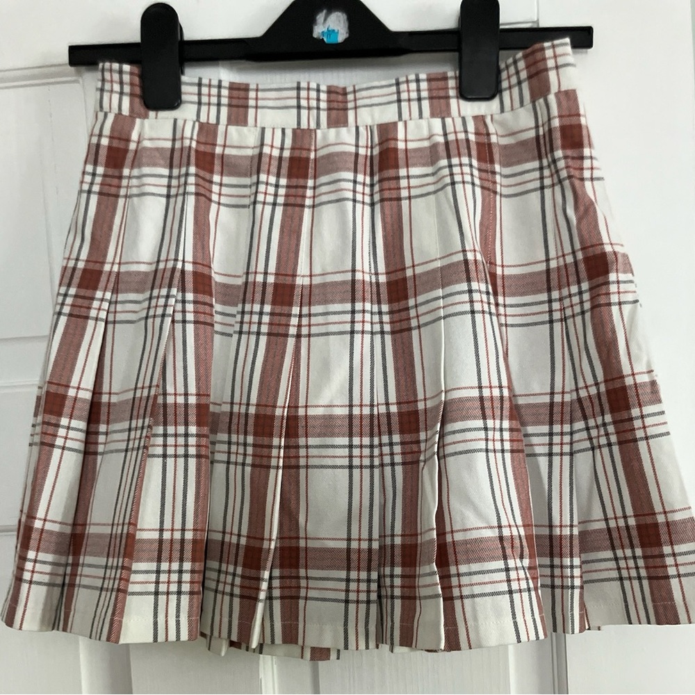 NEW | Aerie Plaid Skirt in Red and White SMALL |  Valentine’s Day
